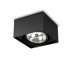 Spot SQUARES mini 111x1 Phase-Control surface mounted Black structure 40110-0000-T8-PH-12