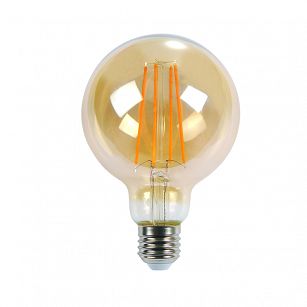 LED bulb ORO-E27-G125-FL-AMBER-6W-WW, 2700K