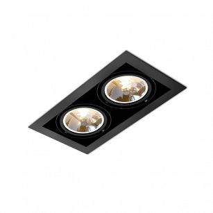 Spot SQUARES 111x2 Phase-Control recessed Black structure 30612-0000-T8-PH-12